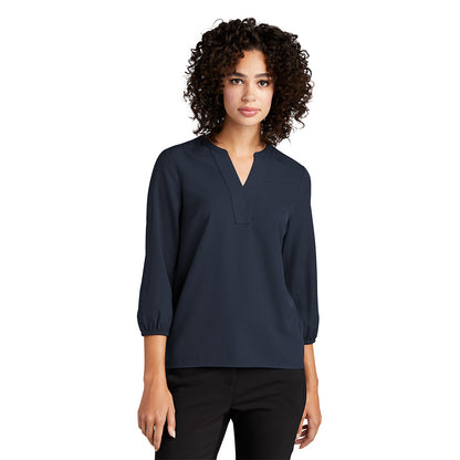 Mercer+Mettle™ Women's Stretch Crepe 3/4-Sleeve Blouse